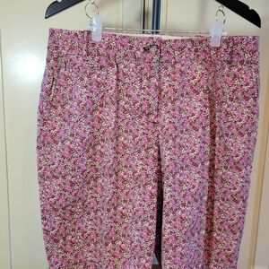 Talbots Pink Floral Bermuda Shorts